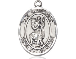 [7022SPSS] Sterling Silver San Cristobal Medal