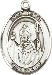 [7027SS] Sterling Silver Saint David of Wales Medal