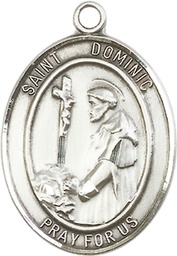 [7030SS] Sterling Silver Saint Dominic de Guzman Medal