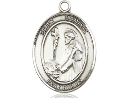 [7030SS] Sterling Silver Saint Dominic de Guzman Medal