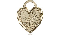 [3201GF] 14kt Gold Filled Miraculous Heart Medal