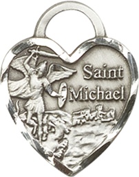 [3203SS] Sterling Silver Saint Michael the Archangel Medal