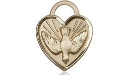 [3205GF] 14kt Gold Filled Confirmation Heart Medal