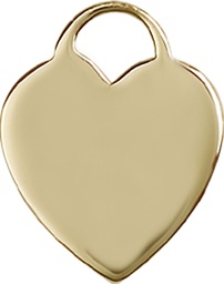 [3300KT] 14kt Gold Heart Medal