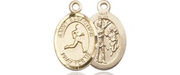 [9176KT] 14kt Gold Saint Sebastian Track and Field Medal