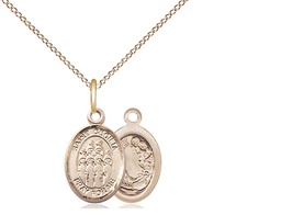 [9180GF/18GF] 14kt Gold Filled Saint Cecilia Choir Pendant on a 18 inch Gold Filled Light Curb chain