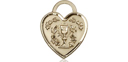 [3404GF] 14kt Gold Filled Communion Heart Medal
