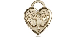 [3405GF] 14kt Gold Filled Confirmation Heart Medal