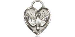 [3405SS] Sterling Silver Confirmation Heart Medal