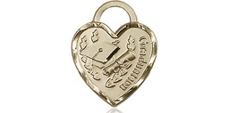 [3406GF] 14kt Gold Filled Graduation Heart Medal