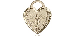 [3408GF] 14kt Gold Filled Our Lady of Guadalupe Heart Medal
