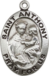 [3981SS] Sterling Silver Saint Anthony of Padua Medal