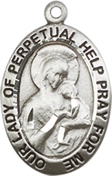 [3982SS] Sterling Silver Our Lady of Perpetual Help Medal