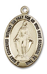 [3985GFY] 14kt Gold Filled Miraculous Medal