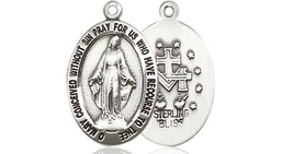[3985SSY] Sterling Silver Miraculous Medal - With Box