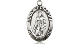 [3986SS] Sterling Silver Saint Peregrine Medal