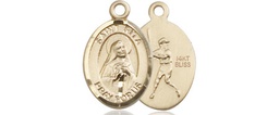 [9181KT] 14kt Gold Saint Rita Baseball Medal