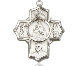 [5727SS] Sterling Silver Carmelite 4-Way Medal