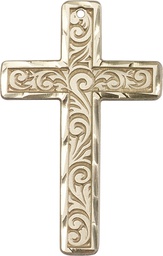 [5737GF] 14kt Gold Filled Knurled Cross Medal