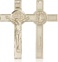 [5738GF] 14kt Gold Filled Saint Benedict Crucifix Medal