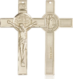 [5738GF] 14kt Gold Filled Saint Benedict Crucifix Medal