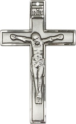 [5739SS] Sterling Silver Crucifix Medal