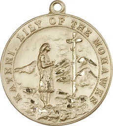 [5898GF] 14kt Gold Filled Saint Kateri Medal