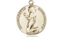 [5919GF] 14kt Gold Filled Saint Bernadette Medal