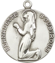 [5919SS] Sterling Silver Saint Bernadette Medal