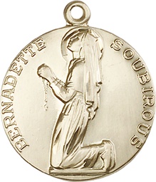 [5920GF] 14kt Gold Filled Saint Bernadette Medal