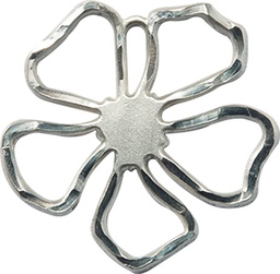 [5109SS] Sterling Silver Five Petal Flower Medal