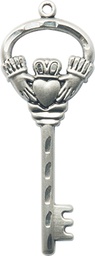 [5110SS] Sterling Silver Key w/Claddagh Medal