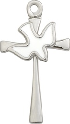 [5229WSS] Sterling Silver Cross / Holy Spirit Medal