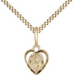 [5404GF/18G] 14kt Gold Filled Saint Jude Pendant on a 18 inch Gold Plate Light Curb chain