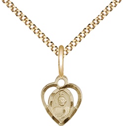 [5404GF/18G] 14kt Gold Filled Saint Jude Pendant on a 18 inch Gold Plate Light Curb chain