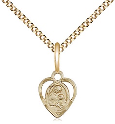 [5405GF/18G] 14kt Gold Filled Saint Ann Pendant on a 18 inch Gold Plate Light Curb chain