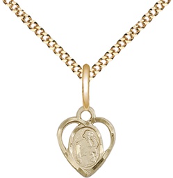 [5406GF/18G] 14kt Gold Filled Saint Joseph Pendant on a 18 inch Gold Plate Light Curb chain