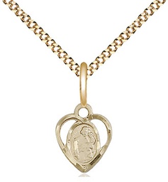 [5406GF/18G] 14kt Gold Filled Saint Joseph Pendant on a 18 inch Gold Plate Light Curb chain