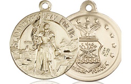 [0193KT1] 14kt Gold Saint Joan of Arc Air Force Medal