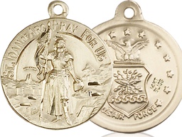 [0193KT1] 14kt Gold Saint Joan of Arc Air Force Medal
