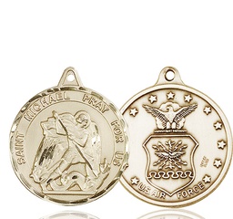 [0201KT1] 14kt Gold Saint Michael Air Force Medal