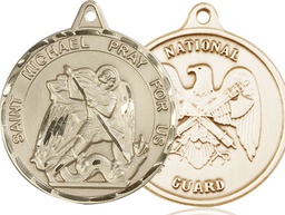 [0201KT5] 14kt Gold Saint Michael National Guard Medal