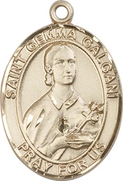 [7130GF] 14kt Gold Filled Saint Gemma Galgani Medal