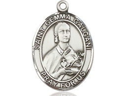 [7130SS] Sterling Silver Saint Gemma Galgani Medal