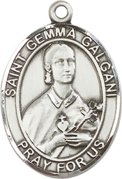 [7130SS] Sterling Silver Saint Gemma Galgani Medal