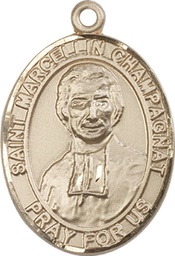 [7131GF] 14kt Gold Filled Saint Marcellin Champagnat Medal