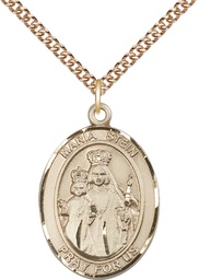 [7133GF/24GF] 14kt Gold Filled Maria Stein Pendant on a 24 inch Gold Filled Heavy Curb chain