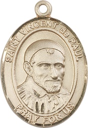 [7134GF] 14kt Gold Filled Saint Vincent de Paul Medal