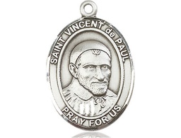 [7134SS] Sterling Silver Saint Vincent de Paul Medal