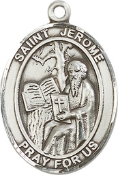 [7135SSY] Sterling Silver Saint Jerome Medal